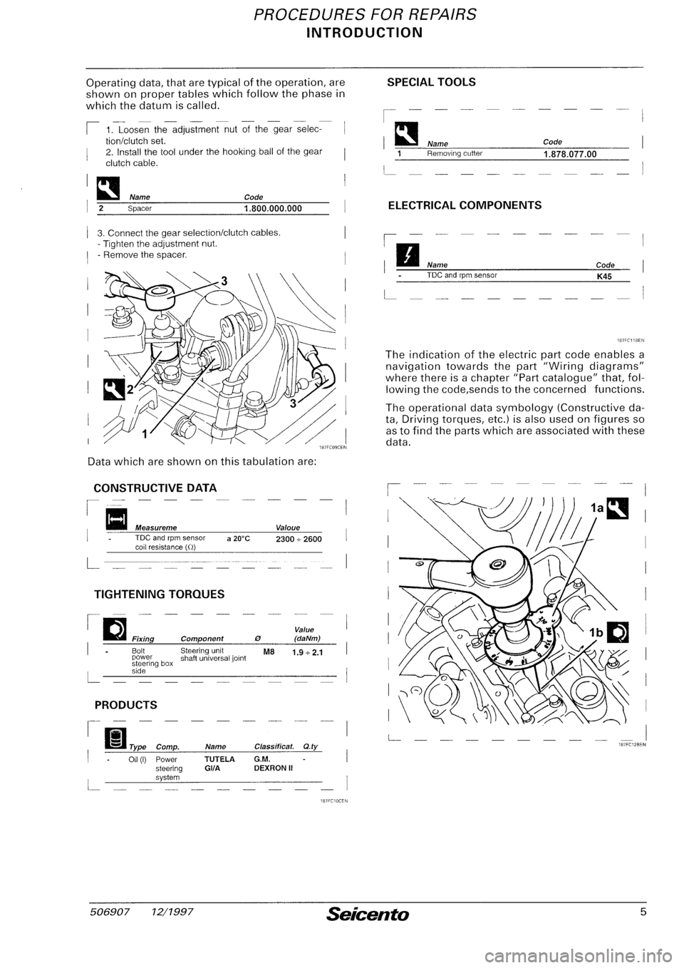 FIAT SEICENTO 1997  Service And Repair Manual 