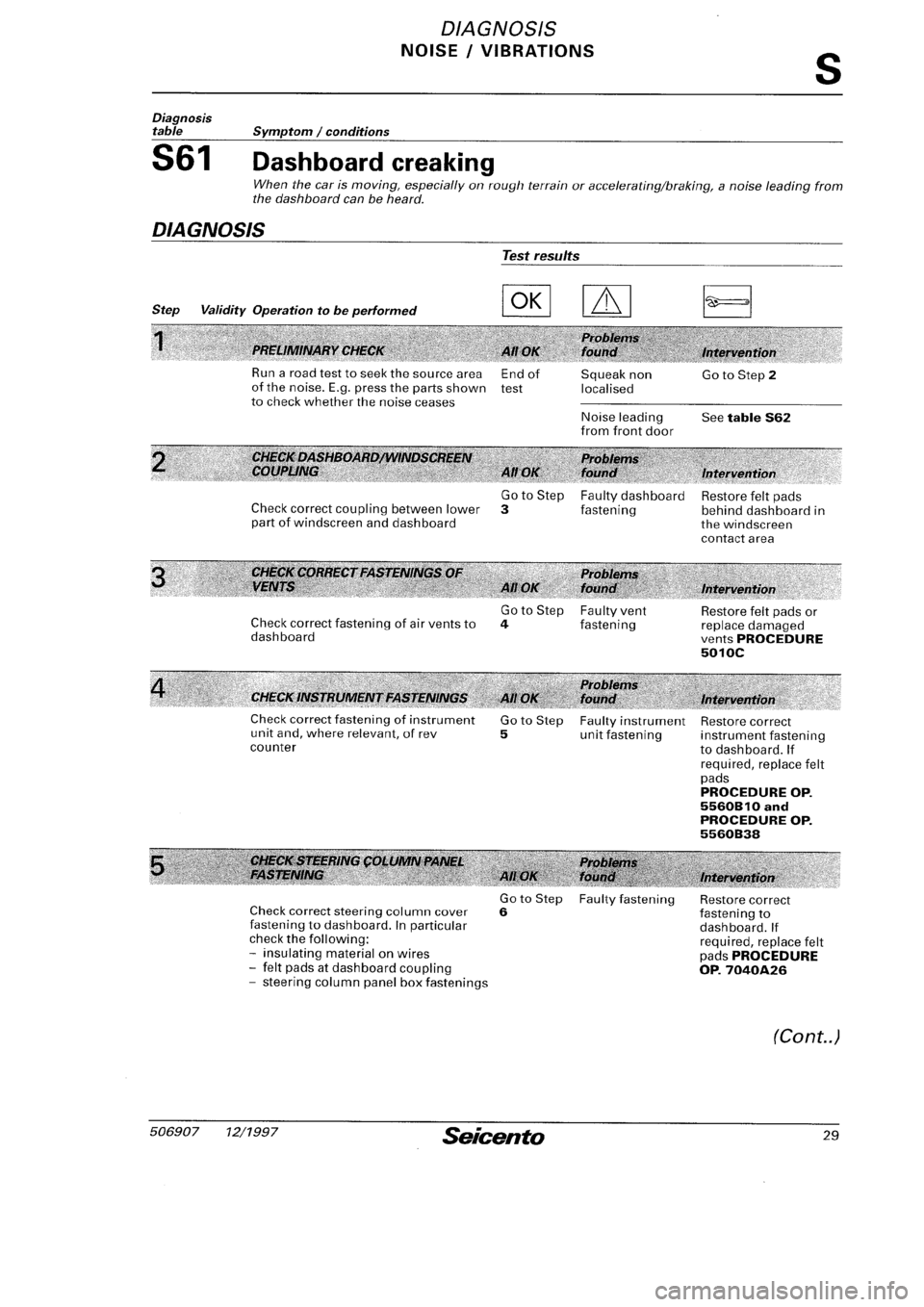 FIAT SEICENTO 1997  Service And Repair Manual 
