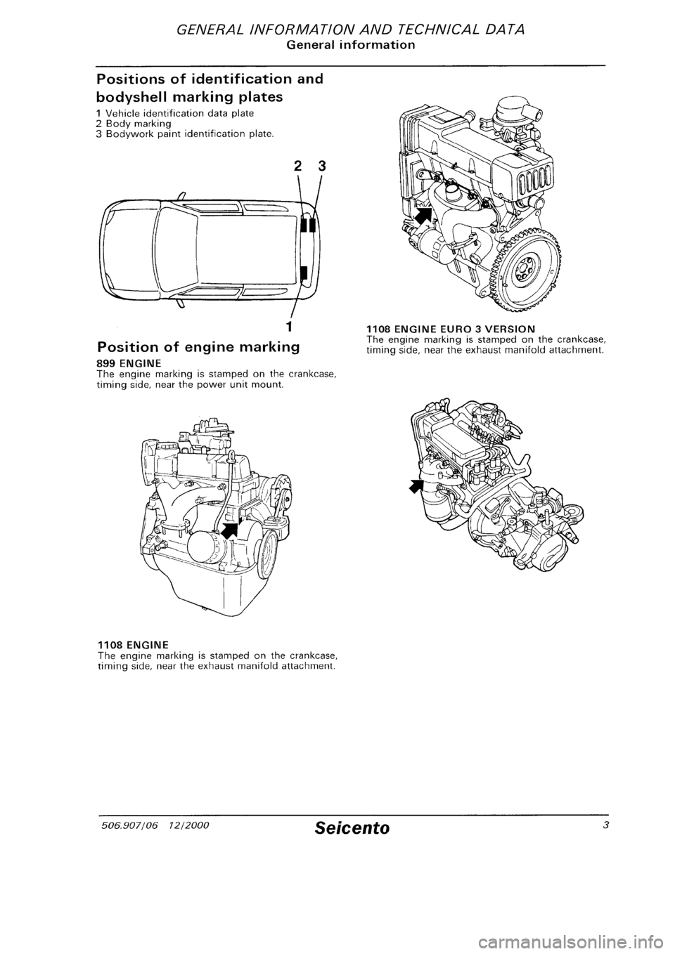 FIAT SEICENTO 1997  Service And Repair Manual 