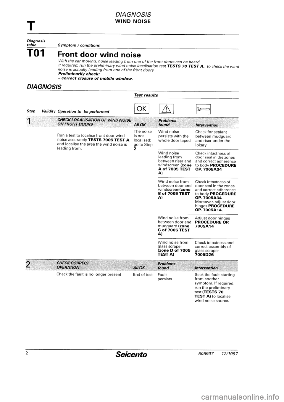 FIAT SEICENTO 1997  Service And Repair Manual 