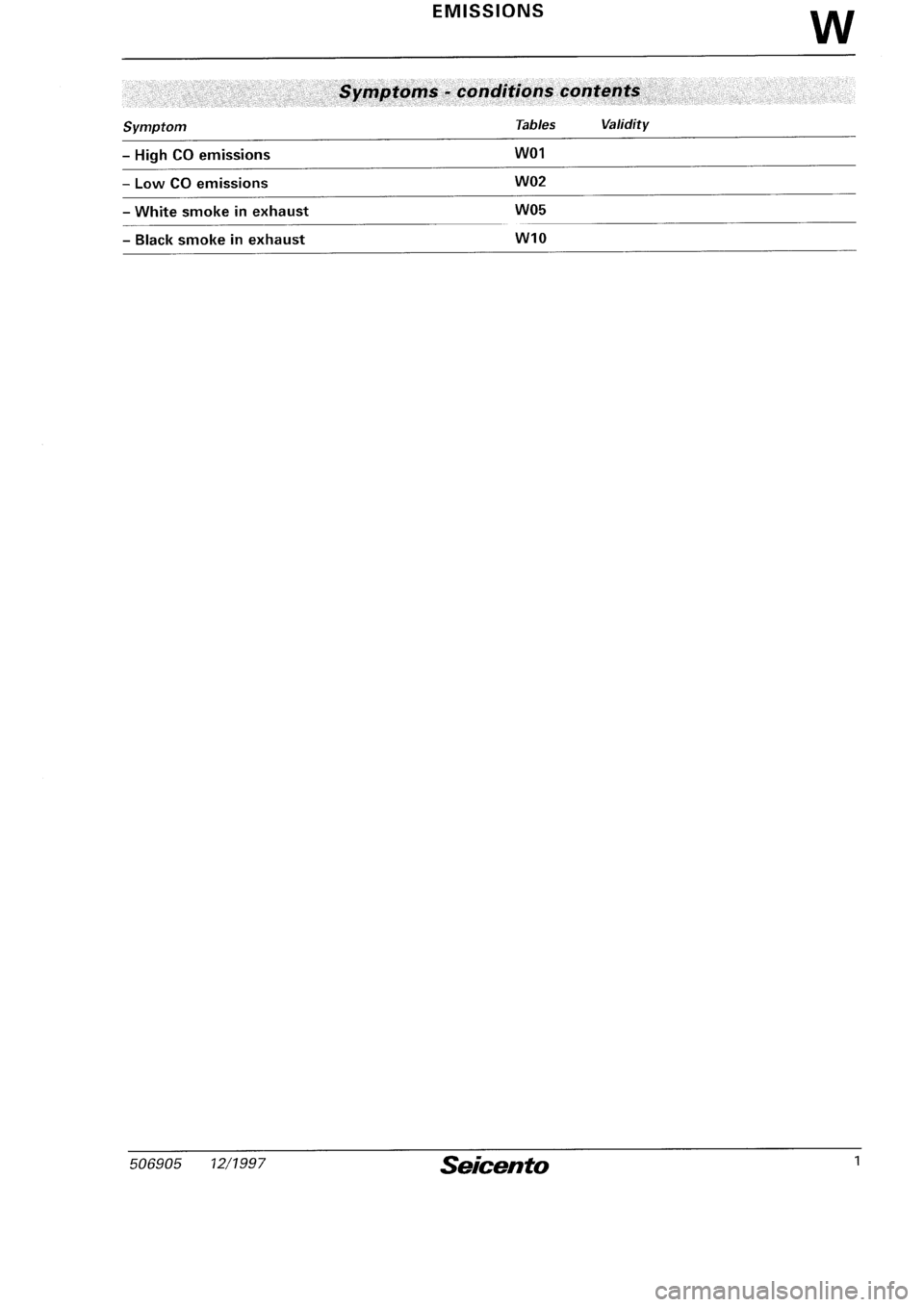 FIAT SEICENTO 1997  Service And Repair Manual 