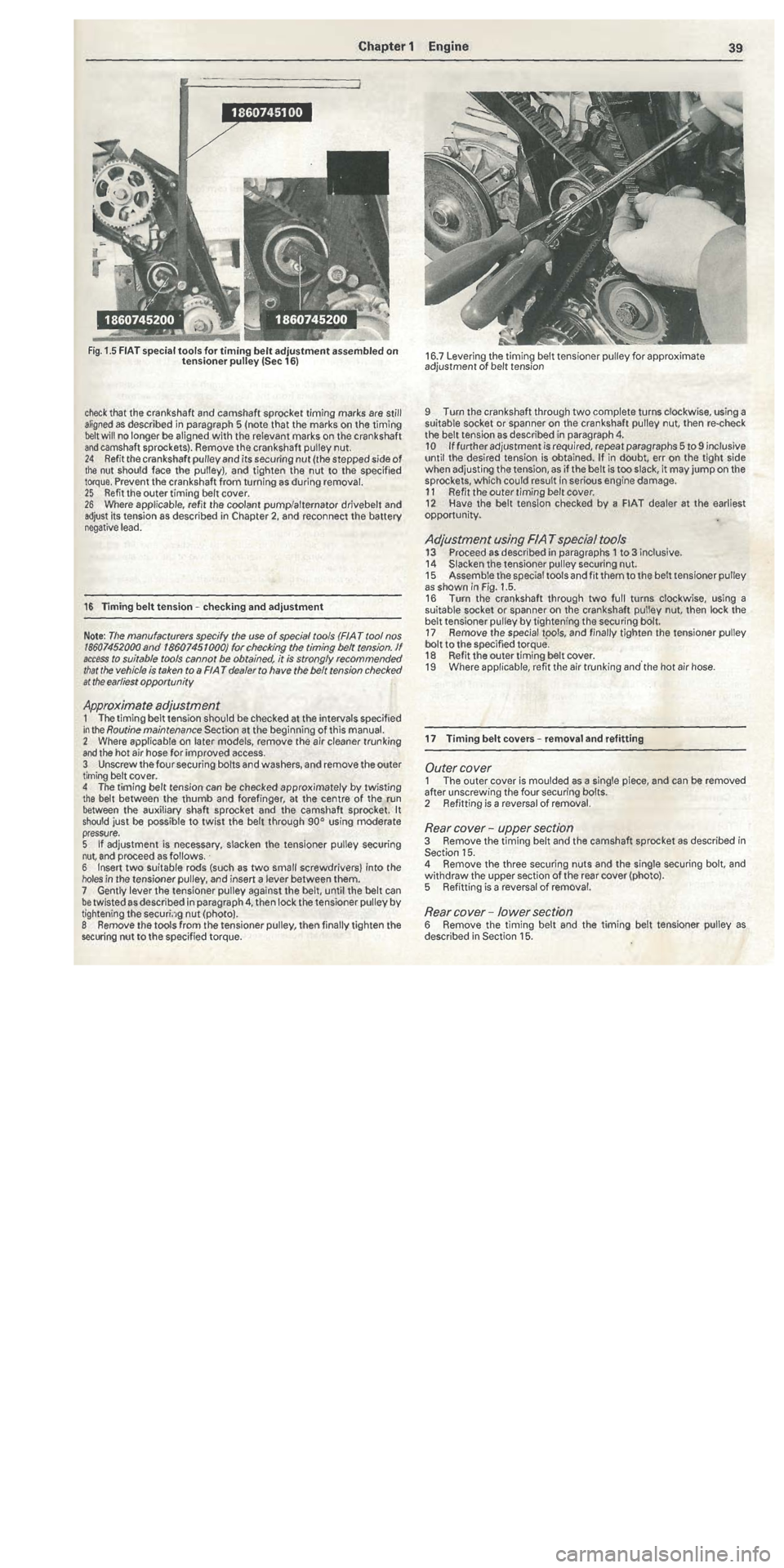 FIAT TIPO 1988  Workshop Manual 
