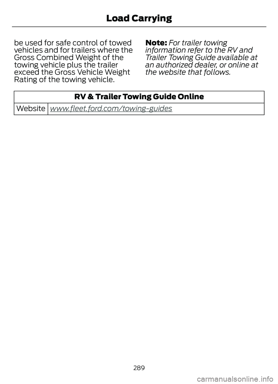 FORD ESCAPE 2022  Owners Manual be used for safe control of towed
vehicles and for trailers where the
Gross Combined Weight of the
towing vehicle plus the trailer
exceed the Gross Vehicle Weight
Rating of the towing vehicle.Note:
Fo
