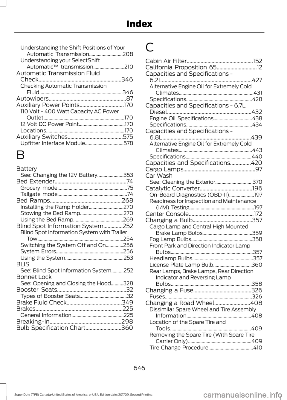 FORD F-250 2018  Owners Manual Understanding the Shift Positions of Your
Automatic Transmission........................... 208
Understanding your SelectShift Automatic ™ transmission......................... 210
Automatic Transmi