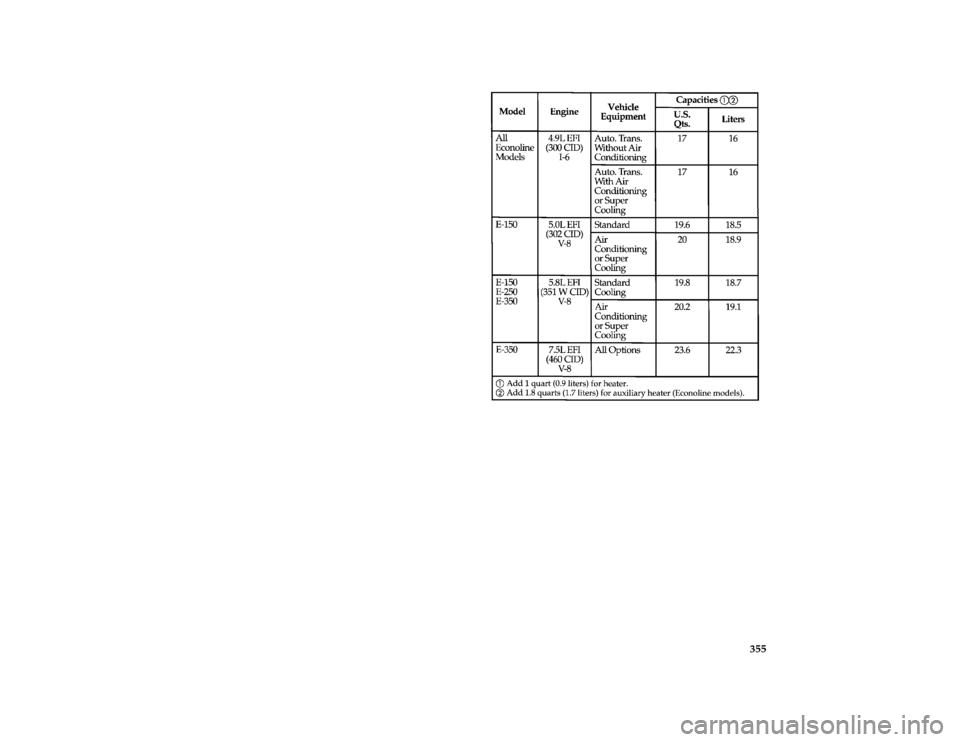 FORD E SERIES 1996 4.G Owners Manual 355
File:14ltsve.ex 