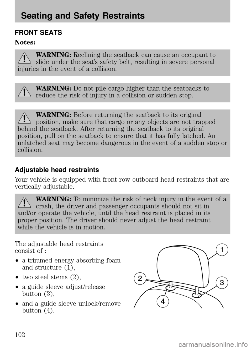 FORD ESCAPE 2009 2.G Owners Manual 