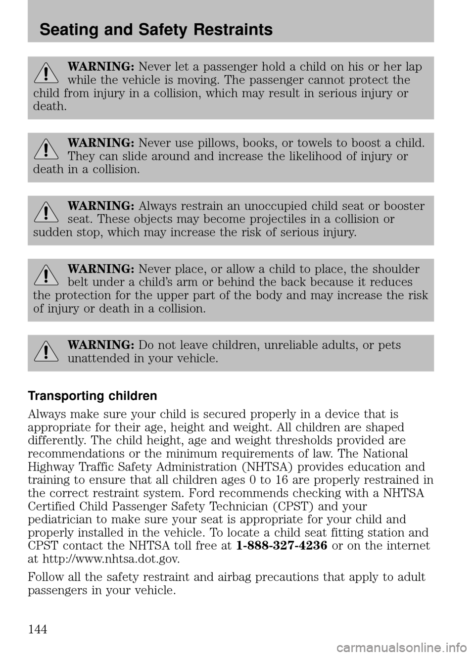 FORD ESCAPE 2009 2.G Owners Manual 