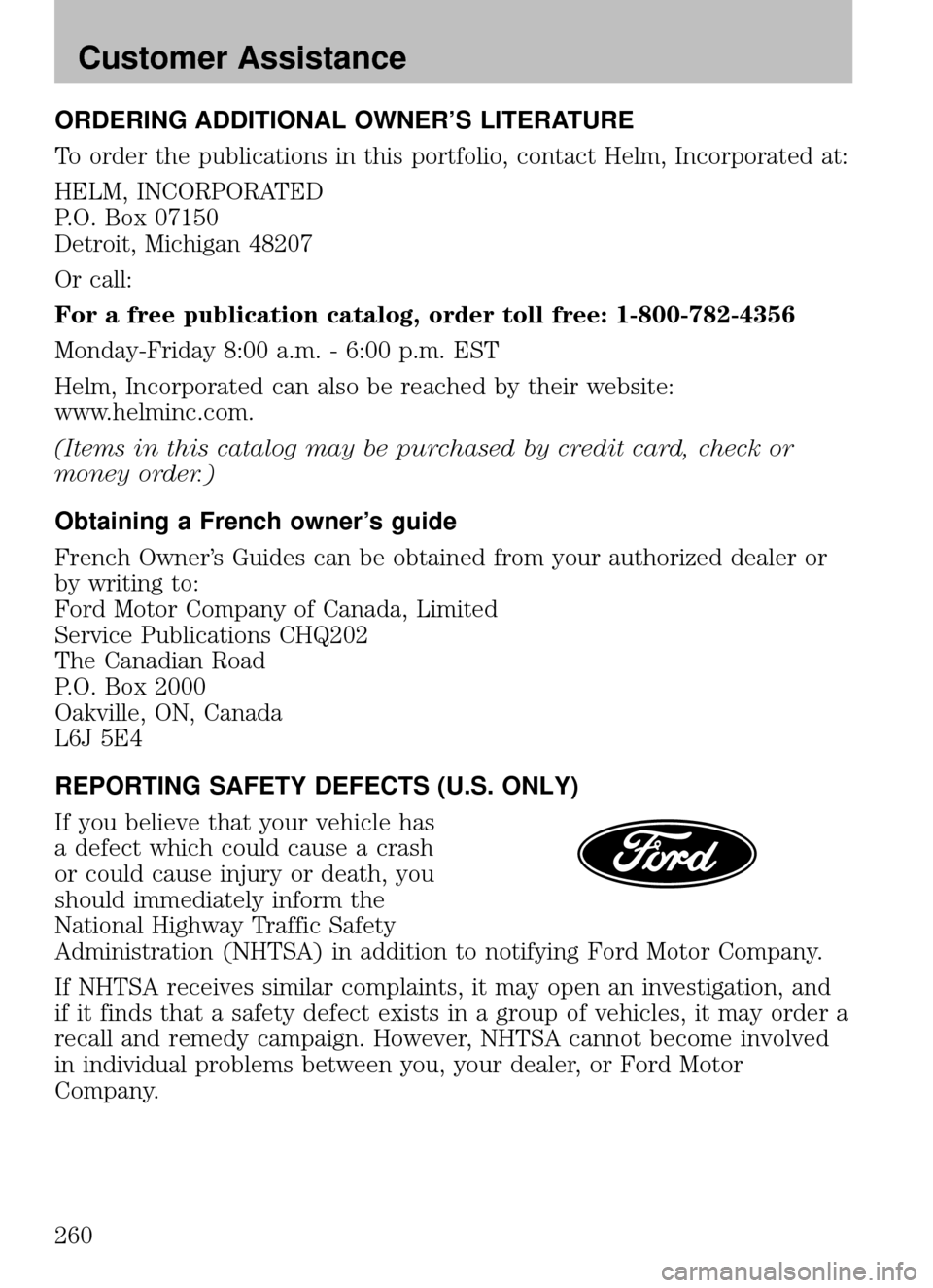 FORD ESCAPE 2009 2.G Owners Manual 