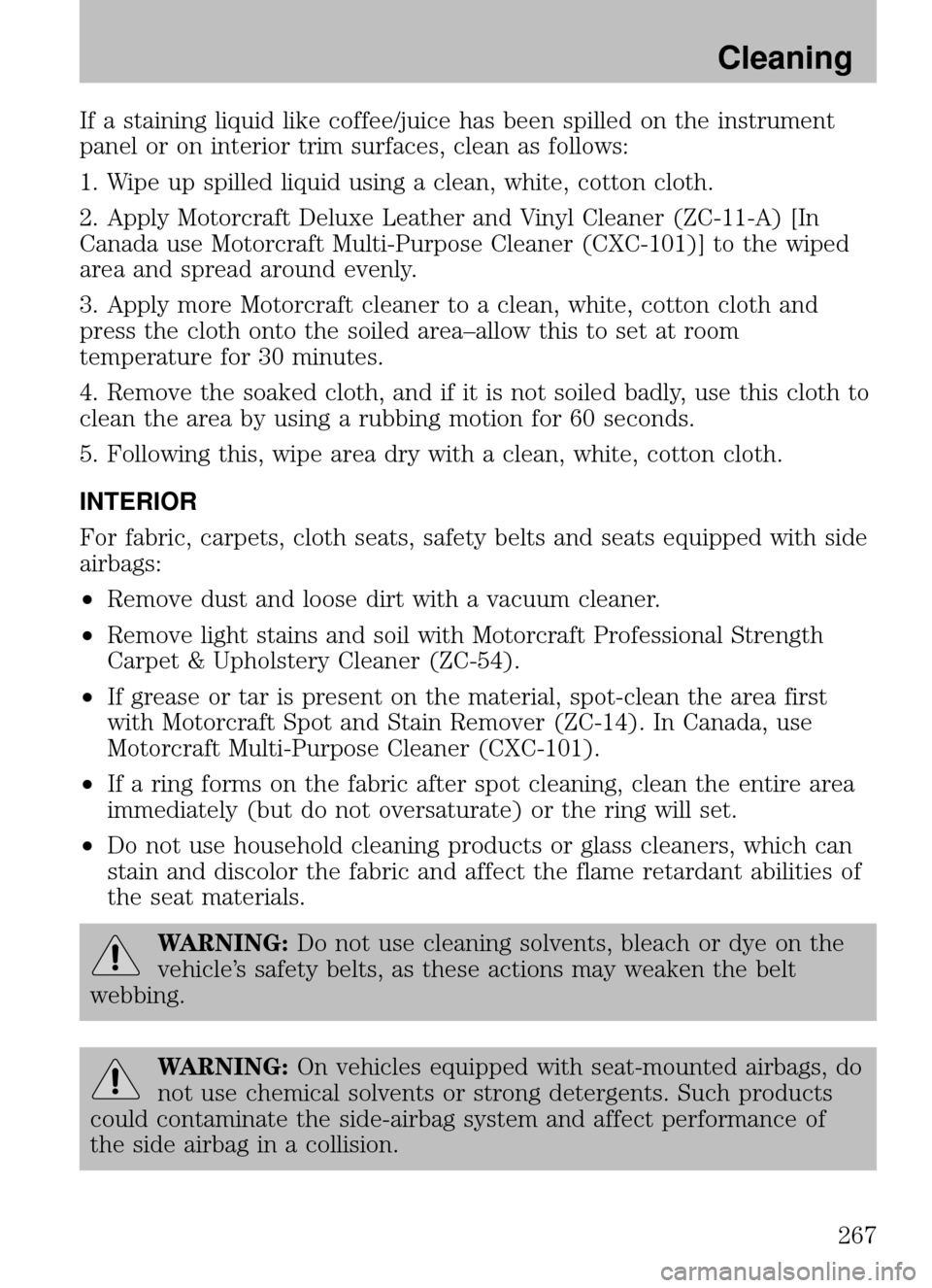 FORD ESCAPE 2009 2.G Owners Manual 