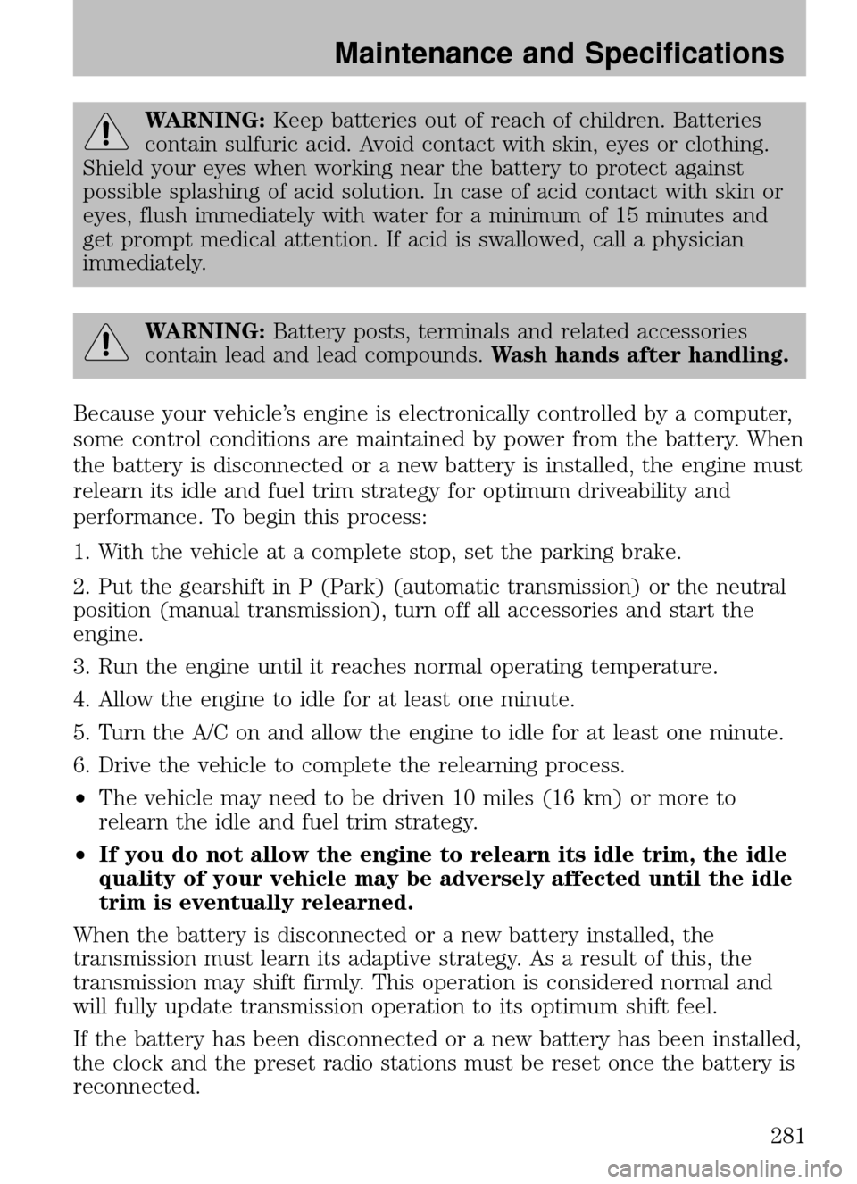 FORD ESCAPE 2009 2.G Owners Manual 