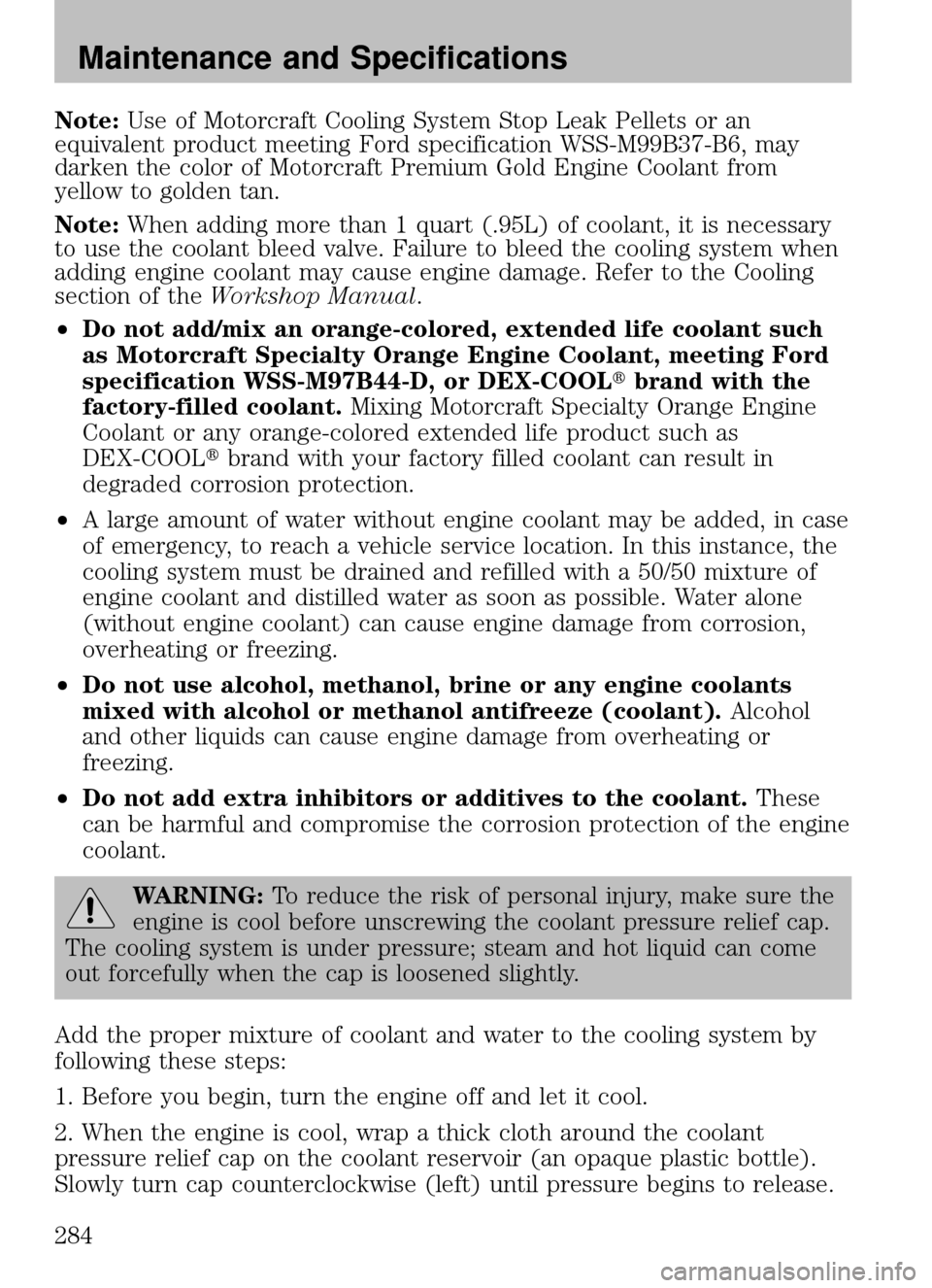FORD ESCAPE 2009 2.G Owners Manual 