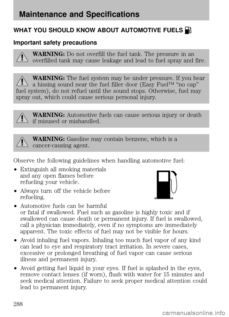 FORD ESCAPE 2009 2.G Owners Manual 