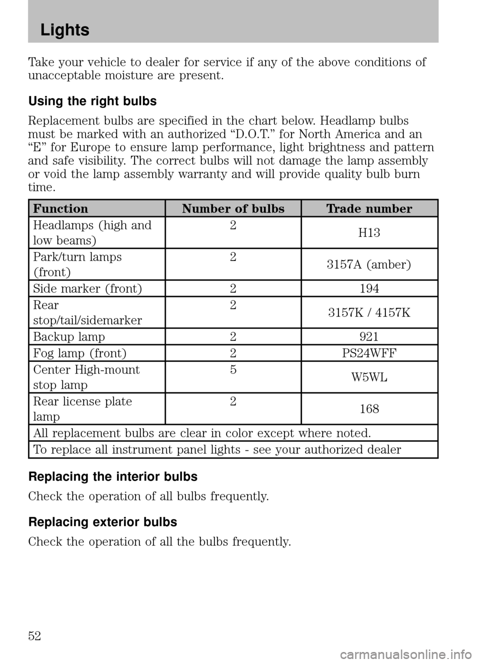 FORD ESCAPE 2009 2.G Owners Manual 