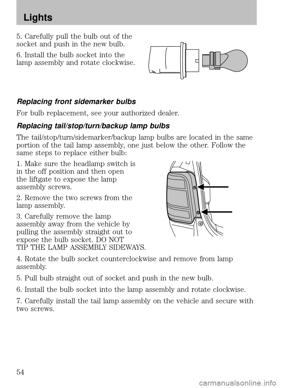 FORD ESCAPE 2009 2.G Owners Manual 