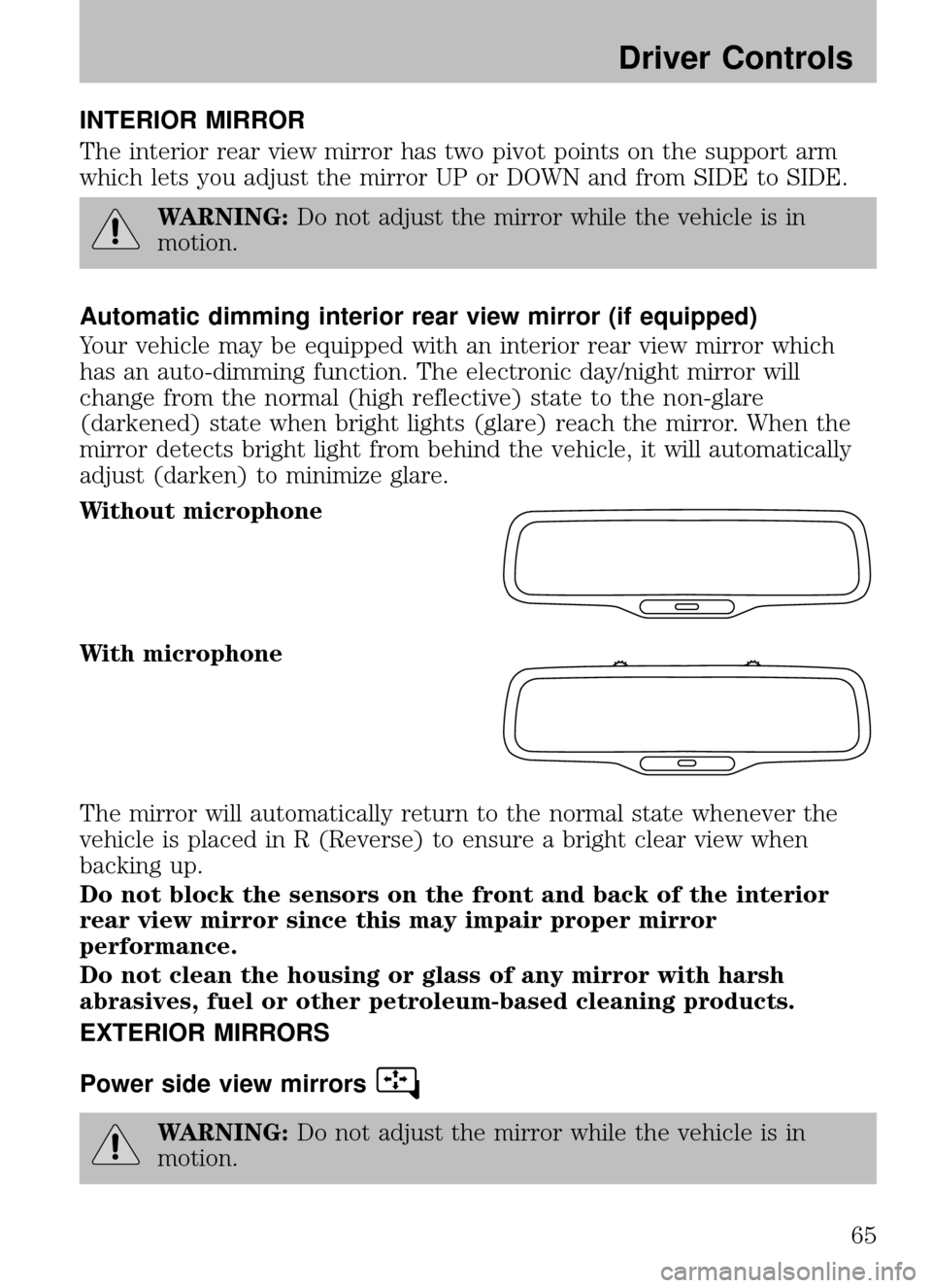 FORD ESCAPE 2009 2.G Owners Manual 