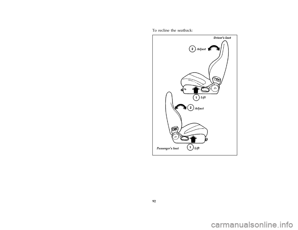 FORD PROBE 1997 2.G Owners Manual 92
File:06prssp.ex 