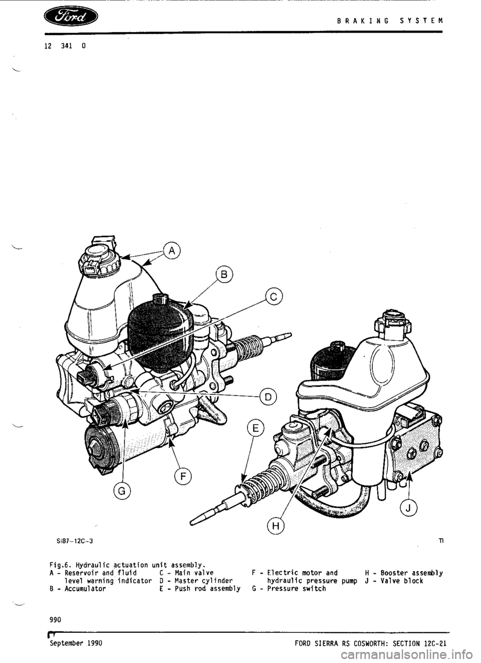 FORD SIERRA RS COSWORTH 1990 1.G Workshop Manual 