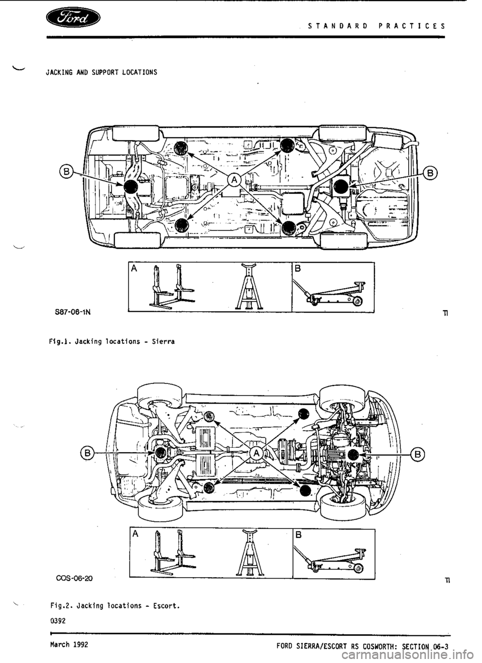 FORD SIERRA RS COSWORTH 1990 1.G Workshop Manual 