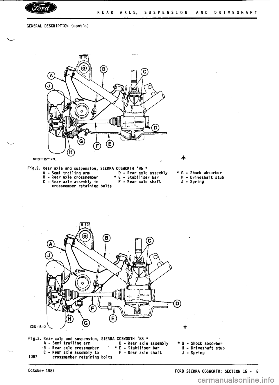 FORD ESCORT RS COSWORTH 1994 1.G Workshop Manual 