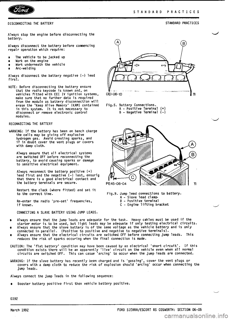 FORD SIERRA RS COSWORTH 1990 1.G Workshop Manual 