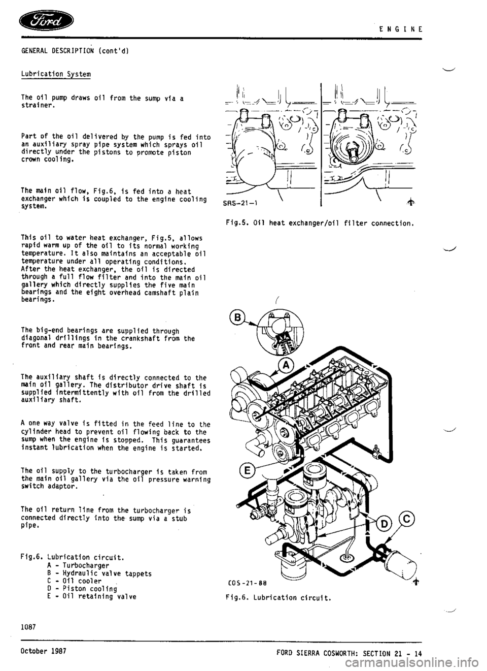 FORD SIERRA RS COSWORTH 1990 1.G Workshop Manual 