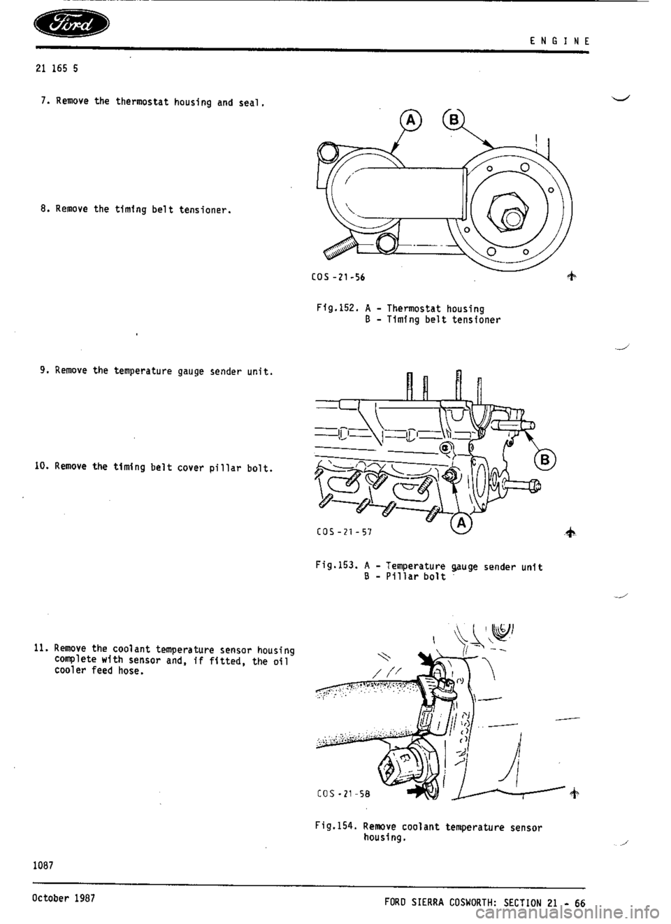 FORD ESCORT RS COSWORTH 1996 1.G Workshop Manual 
