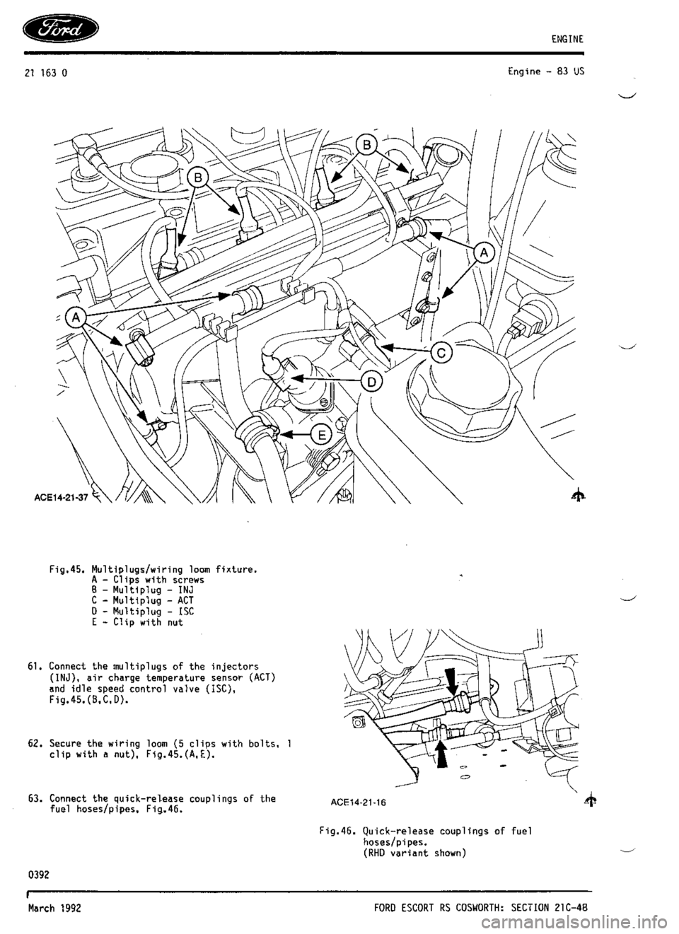 FORD SIERRA RS COSWORTH 1987 1.G Workshop Manual 