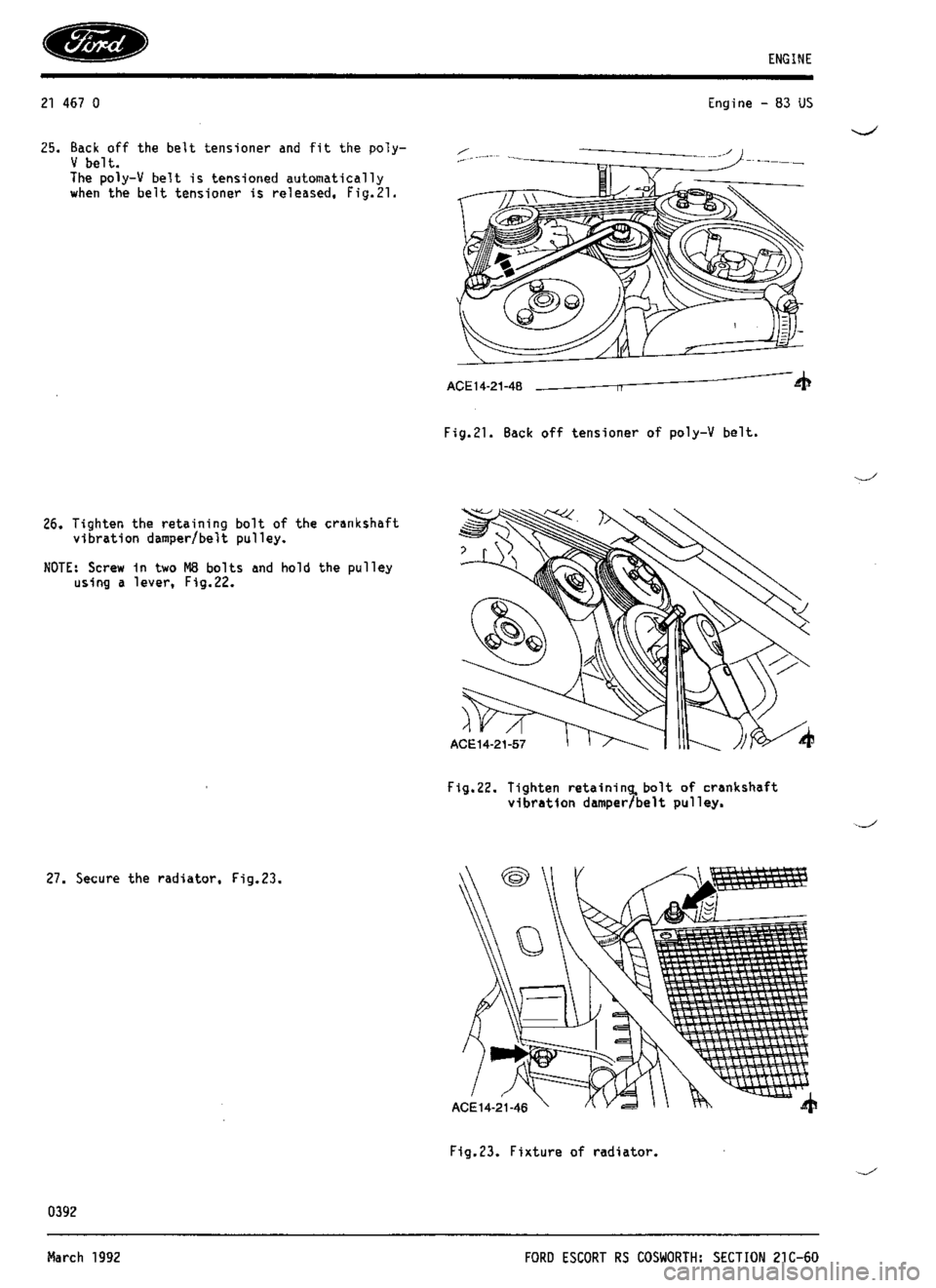 FORD SIERRA RS COSWORTH 1987 1.G Workshop Manual 