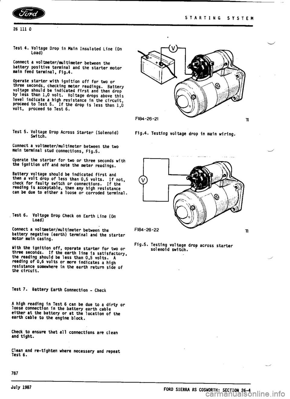 FORD ESCORT RS COSWORTH 1994 1.G Workshop Manual 