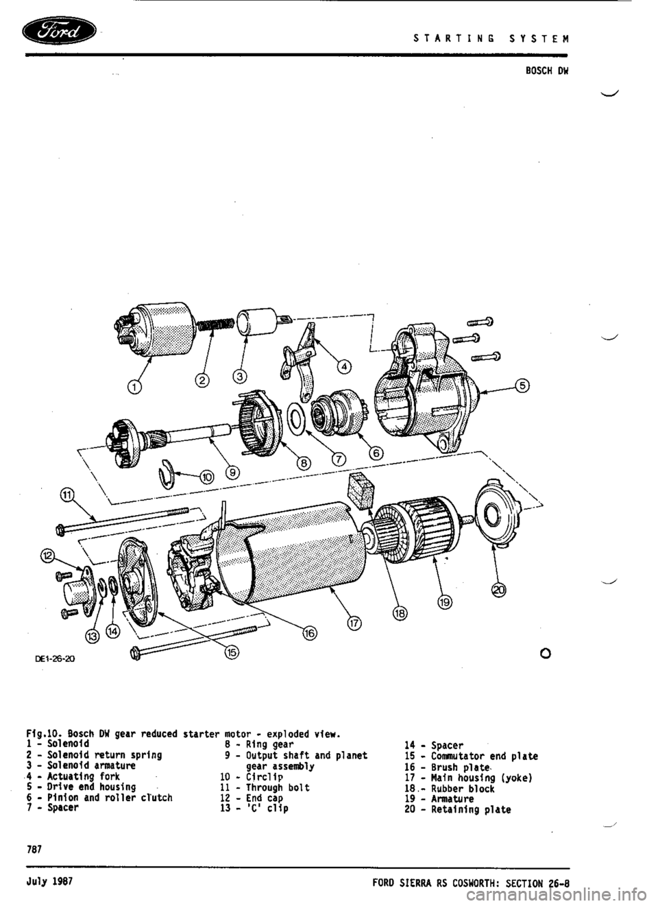 FORD ESCORT RS COSWORTH 1994 1.G Workshop Manual 