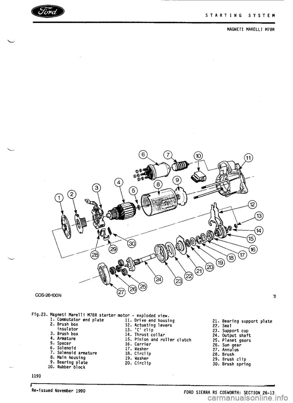 FORD ESCORT RS COSWORTH 1994 1.G Workshop Manual 
