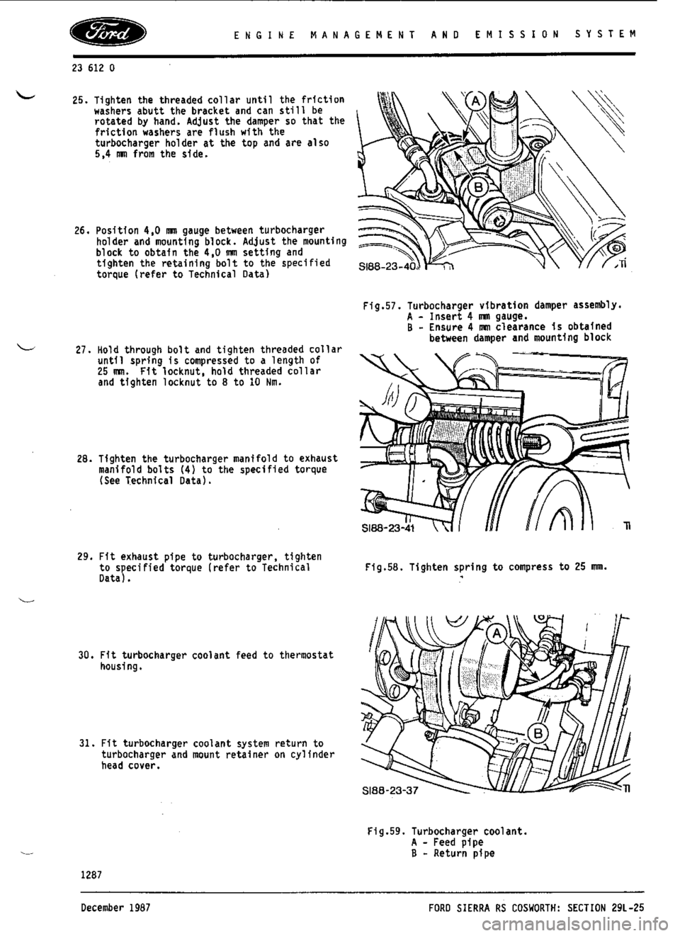 FORD ESCORT RS COSWORTH 1996 1.G Workshop Manual 
