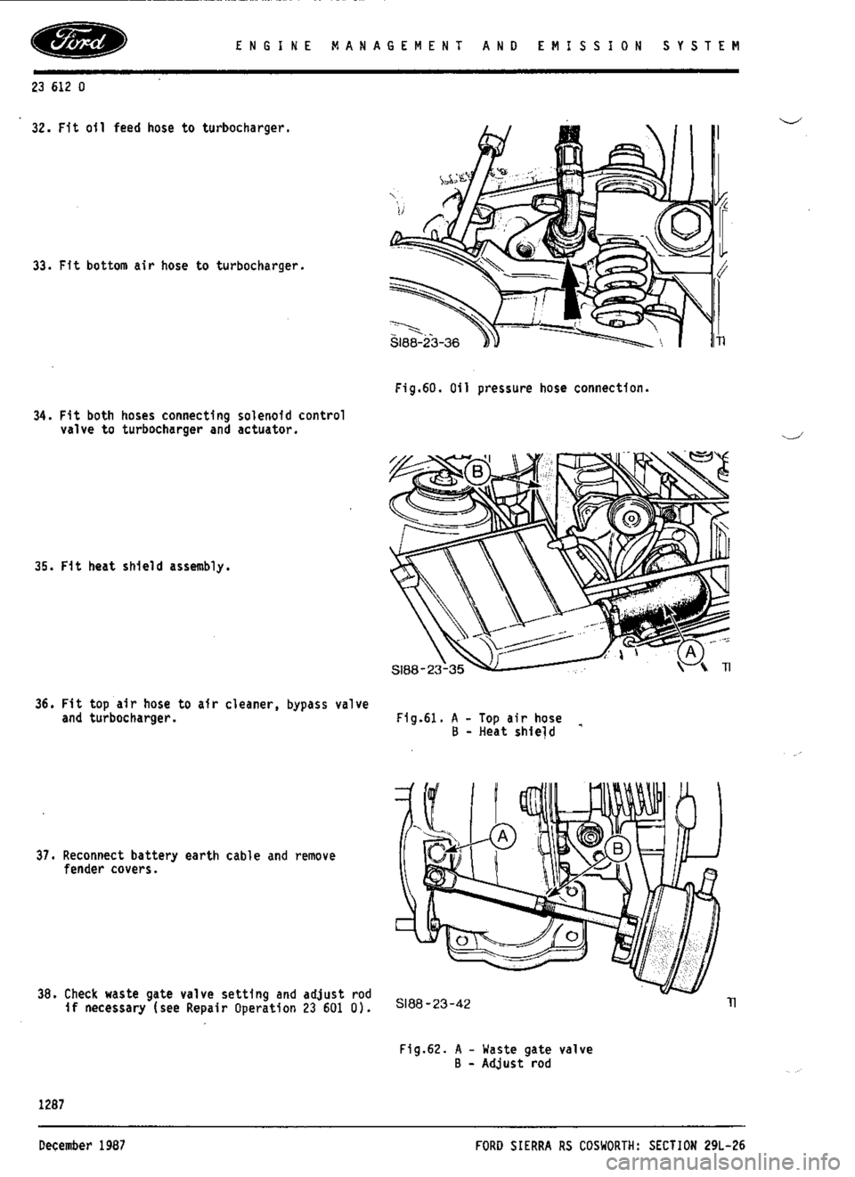 FORD ESCORT RS COSWORTH 1996 1.G Workshop Manual 