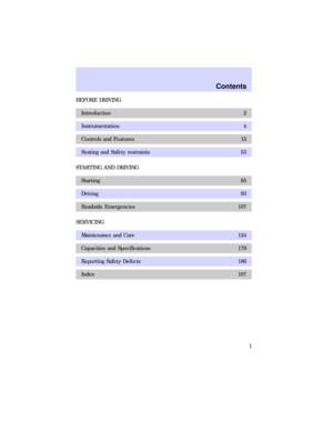 1997 FORD ESCORT Owners Manual