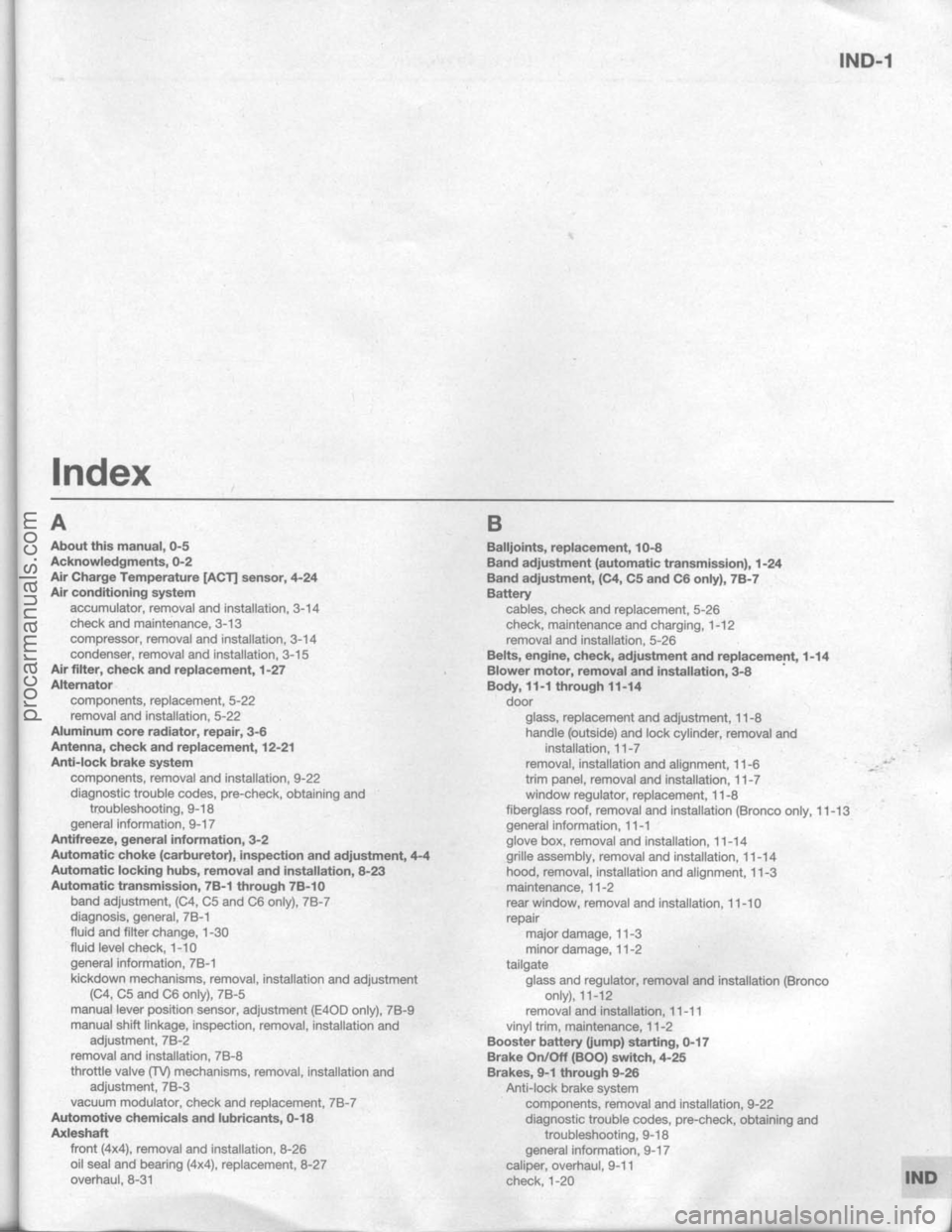 FORD BRONCO 1980  Service Repair Manual procarmanuals.com 