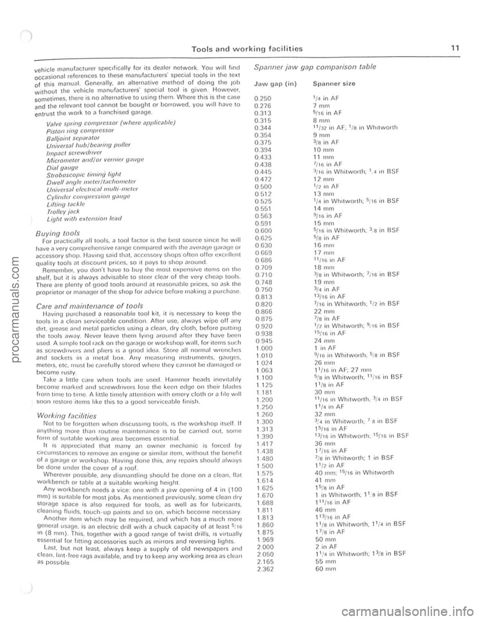 FORD CAPRI 1974 Workshop Manual )
Tools and workin g facilities
vehicle Ill,Ulur"Clu,C spcCIhcally fOf its deolc. network. You "",II hnd ()(;c(lsiOllal references 10 these manufac turcrs s,) cciallools in the lCKt of this FORD CAPRI 1974 Workshop Manual )
Tools and workin g facilities
vehicle Ill,Ulur"Clu,C spcCIhcally fOf its deolc. network. You "",II hnd ()(;c(lsiOllal references 10 these manufac turcrs s,) cciallools in the lCKt of this