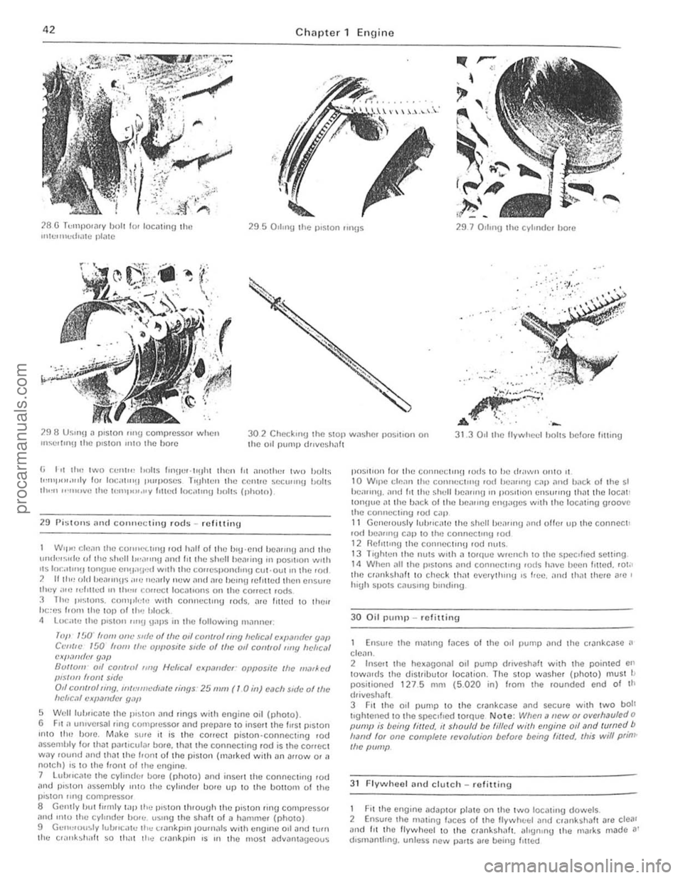 FORD CAPRI 1974 Workshop Manual 42 Chapter 1 Engine
28 G TempOi1y holl 101 IOC;l1inO the mlc""t:thiUo: plale 29 5 01111(1 the )l'~10n linUS 29 7 0,11I1{J the cyllnde. hOlo
";; . '''' . :~ .,
.. : .
..-2 FORD CAPRI 1974 Workshop Manual 42 Chapter 1 Engine
28 G TempOi1y holl 101 IOC;l1inO the mlc""t:thiUo: plale 29 5 01111(1 the )l'~10n linUS 29 7 0,11I1{J the cyllnde. hOlo
";; . '''' . :~ .,
.. : .
..-2