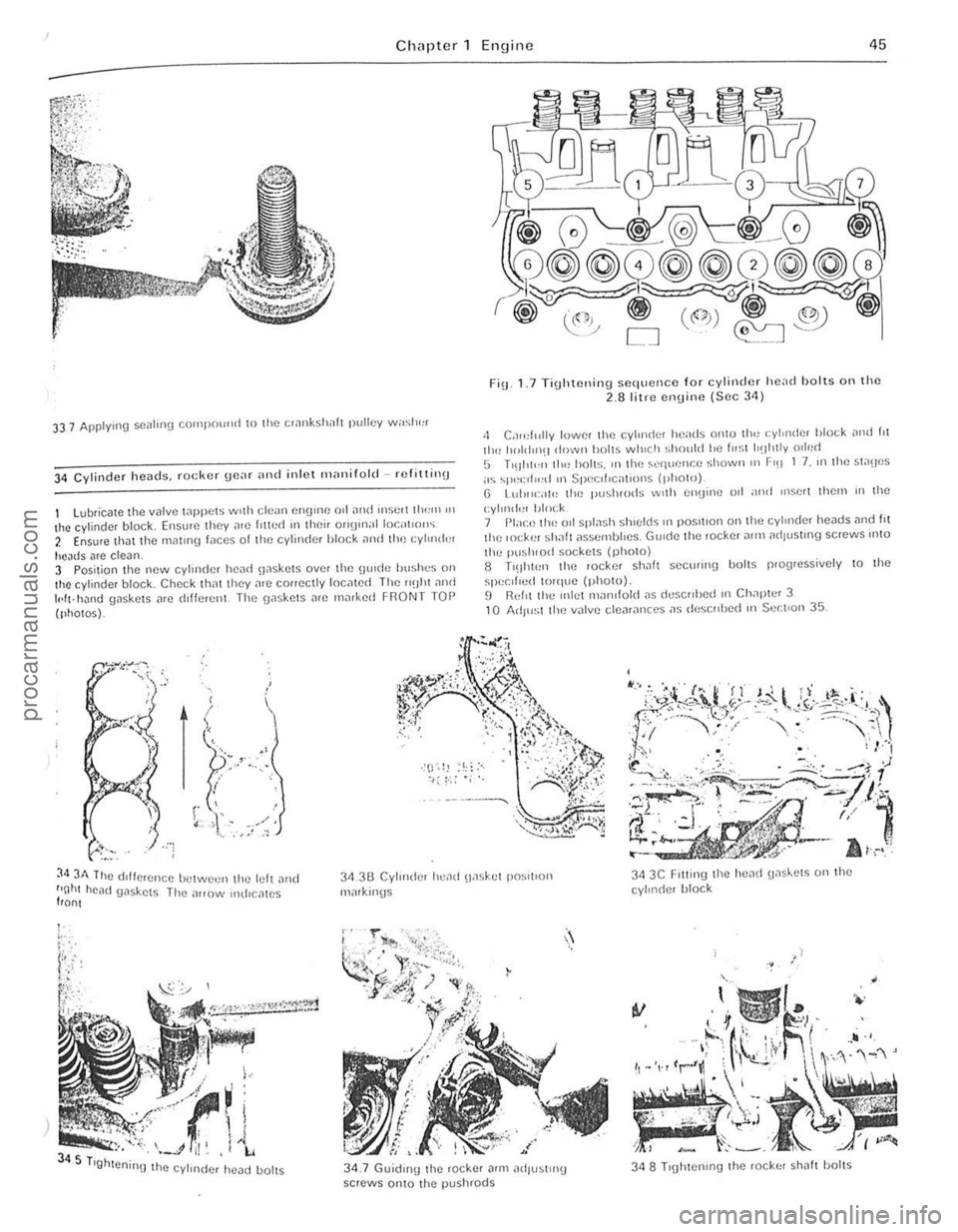FORD CAPRI 1974 Workshop Manual Chapter 1 Engine 45
---------------------~--------------~
)
33 7 ApplylllU se~lInu COIll I)(IUlld to the unnkshnlt pulley wash"r
34 Cylinder hcads. rocker gCM and inlct manifold - rc lin ill(j
Lu FORD CAPRI 1974 Workshop Manual Chapter 1 Engine 45
---------------------~--------------~
)
33 7 ApplylllU se~lInu COIll I)(IUlld to the unnkshnlt pulley wash"r
34 Cylinder hcads. rocker gCM and inlct manifold - rc lin ill(j
Lu