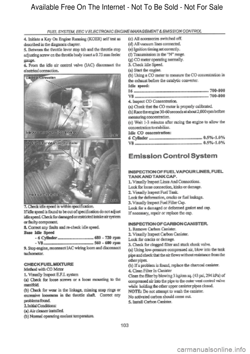 FORD FALCON 1998  Workshop Manual  Available Free On The Internet - Not To Be Sold - Not For Sale    
