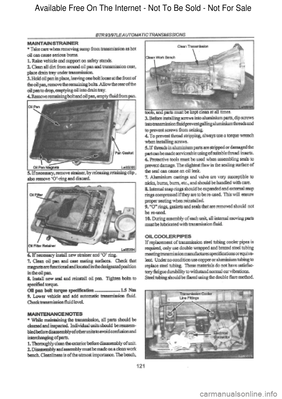 FORD FALCON 1998  Workshop Manual  Available Free On The Internet - Not To Be Sold - Not For Sale    