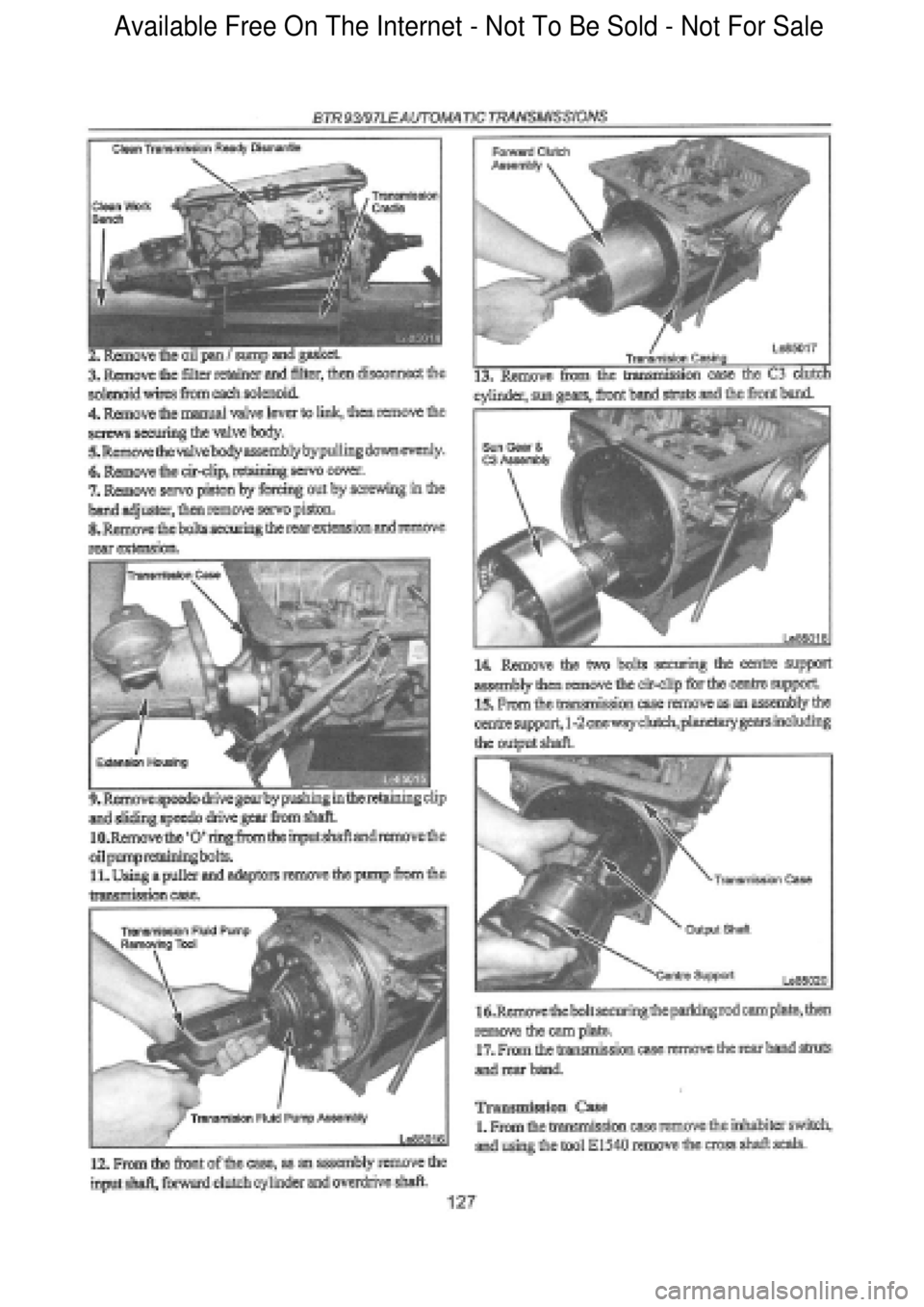 FORD FALCON 1998  Workshop Manual  Available Free On The Internet - Not To Be Sold - Not For Sale    