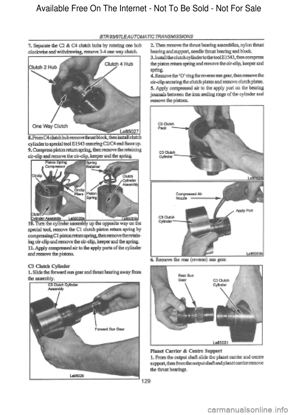 FORD FALCON 1998  Workshop Manual  Available Free On The Internet - Not To Be Sold - Not For Sale    