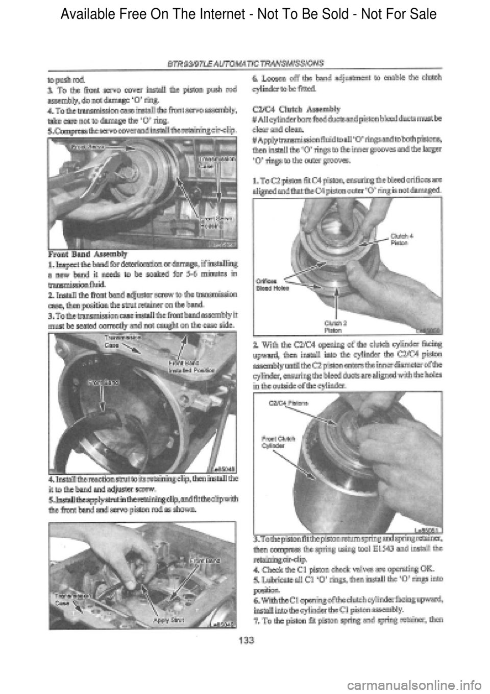 FORD FALCON 1998  Workshop Manual  Available Free On The Internet - Not To Be Sold - Not For Sale    