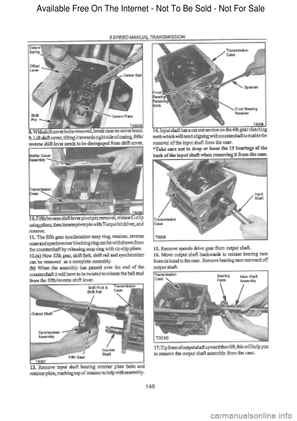 FORD FALCON 1998  Workshop Manual  Available Free On The Internet - Not To Be Sold - Not For Sale    