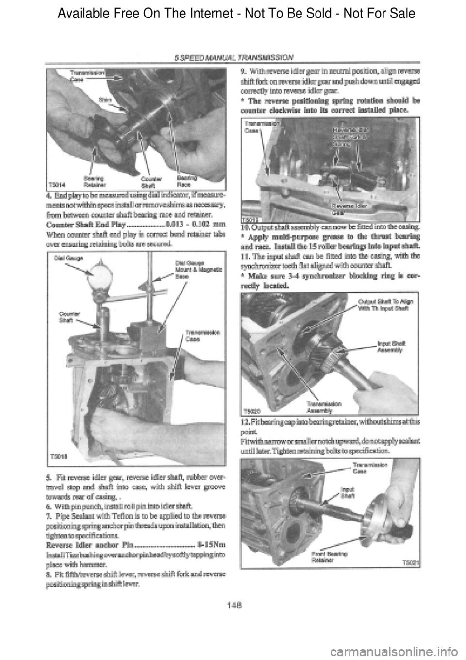 FORD FALCON 1998  Workshop Manual  Available Free On The Internet - Not To Be Sold - Not For Sale    