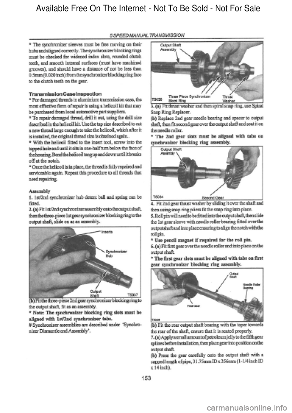 FORD FALCON 1998  Workshop Manual  Available Free On The Internet - Not To Be Sold - Not For Sale    