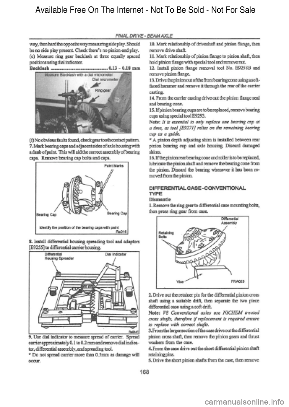 FORD FALCON 1998  Workshop Manual  Available Free On The Internet - Not To Be Sold - Not For Sale    