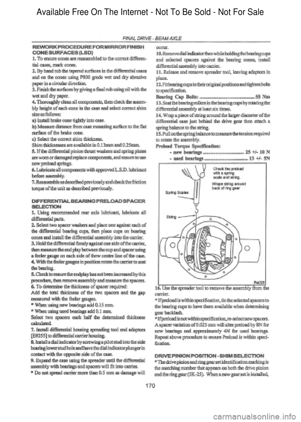 FORD FALCON 1998  Workshop Manual  Available Free On The Internet - Not To Be Sold - Not For Sale    