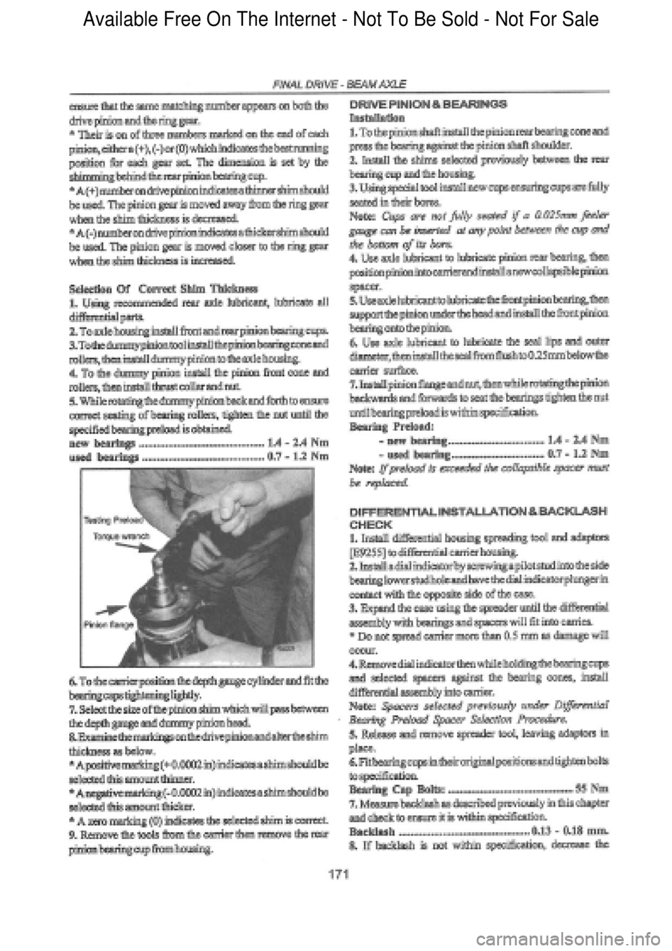 FORD FALCON 1998  Workshop Manual  Available Free On The Internet - Not To Be Sold - Not For Sale    