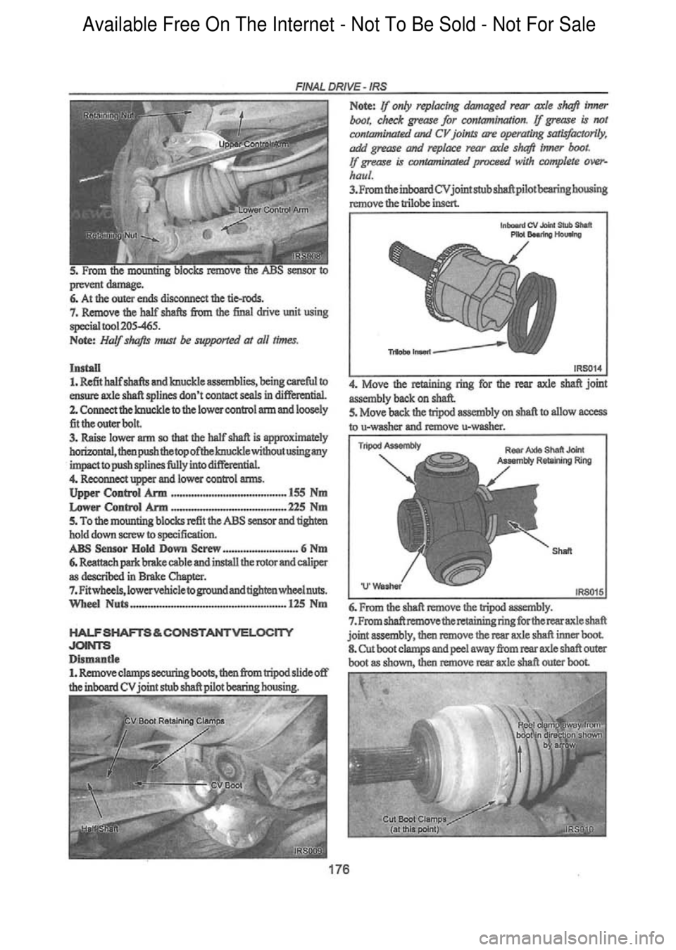 FORD FALCON 1998  Workshop Manual  Available Free On The Internet - Not To Be Sold - Not For Sale    